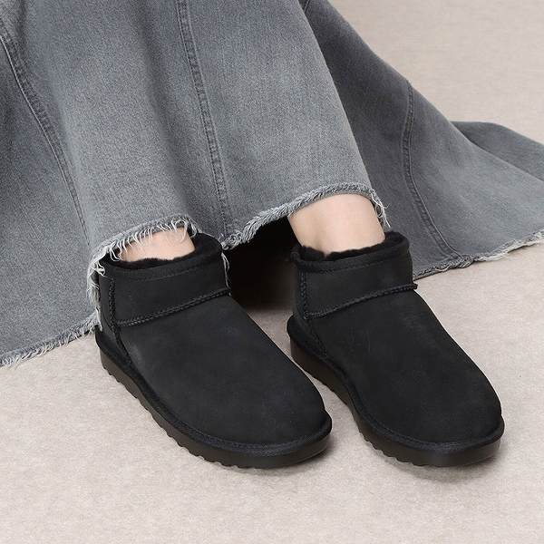 羊毛100％ ムートンブーツ ショート丈 ムートンシューズ シープスキン ボア あったか (3色)の通販は