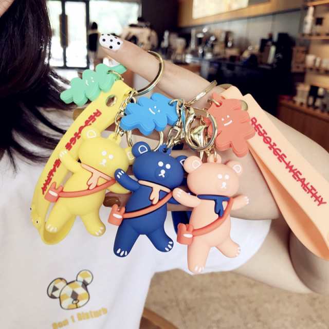 アクセサリー 韓国 チャーム キーリング キーホルダー くま