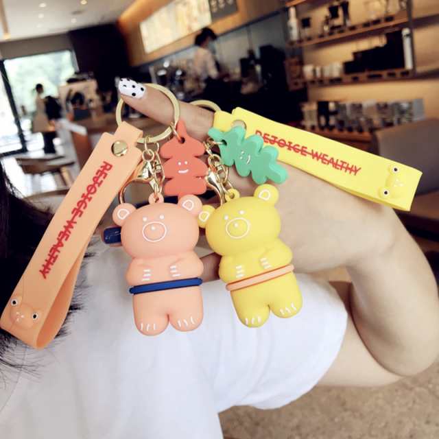 アクセサリー 韓国 チャーム キーリング キーホルダー くま