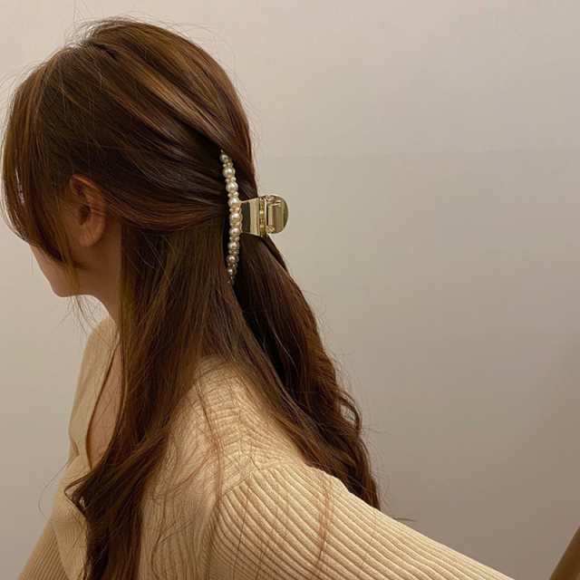 バンスクリップ　韓国　ヘアクリップ　ゴールド　ヘアアクセ　大きめ