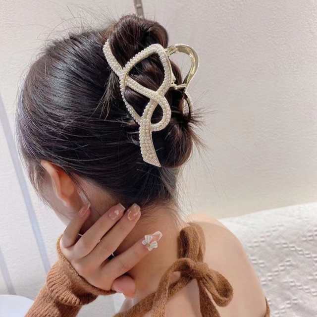 バンスクリップ ヘアアクセサリー ヘアクリップ 韓国 大きめ ビジュー