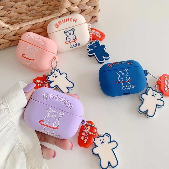 Airpods Airpodspro ケース 韓国 個性的 くま チャーム シンプル エアポッド エアポッズ プロ カバー 大人 かわいい おしゃれ イヤホンケの通販はau Pay マーケット セレクトショップオンリーユー