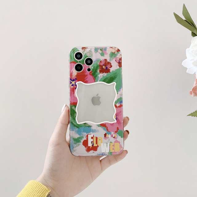 スマホケース iPhone15 シルバー 韓国 かわいい かっこいい ハート - 小物