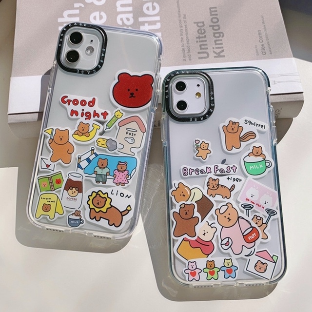 Iphone13 ケース 韓国 Tpu クマロゴプリントクリアケース かわいい クリア 透明 個性的 おしゃれiphone7 Iphone8 Iphonese2 Iphonese3 Ipの通販はau Pay マーケット セレクトショップオンリーユー