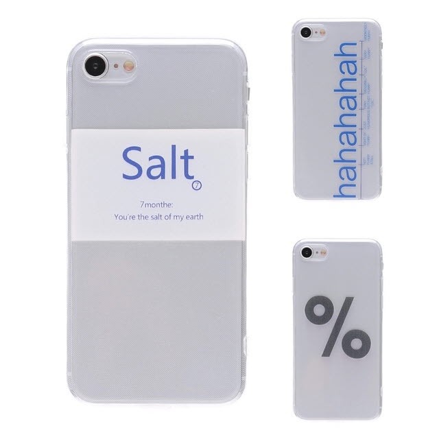 Iphonese2 ケース 韓国 Salt Hahaha 英語 個性的 シンプル クリア