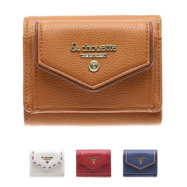 サマンサタバサ &シュエット &chouette シンプル バイカラー aw 秋冬 レター レター型 折財布 三つ折り レディース サイフ さいふ 12,900円