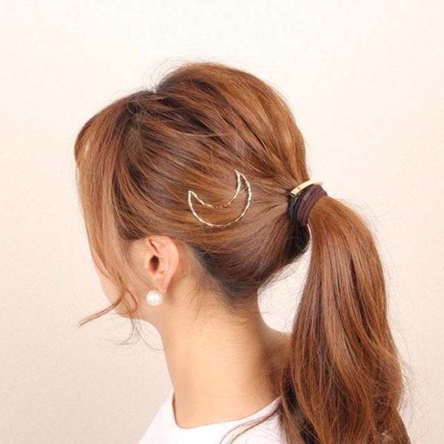 ヘアクリップ 星 三角 月 可愛い ヘアアクセサリー ヘアピンの通販はau