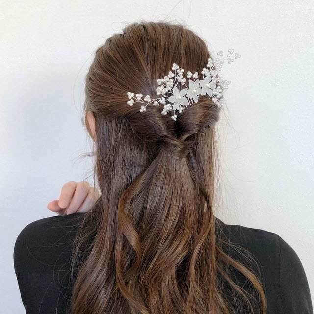 パールフラワーヘアコーム パール シルバー 大きめ かんざし 結婚式 おしゃれ かわいい 大人 レディース ヘアアクセサリー ヘアアレンジ の通販はau Pay マーケット セレクトショップオンリーユー