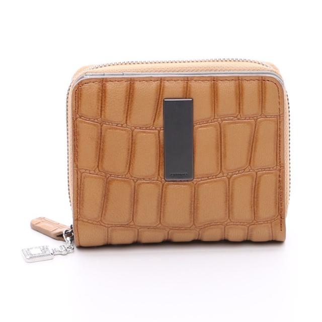 オムニア OMNIA クロコ 2つ折り財布 サイフ 本革 レディース 二つ折り コインケース付き onlyou オンリーユー 4,752円