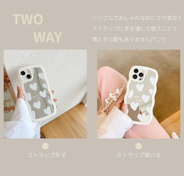 iPhone 16ケース ビーズストラップ付き iPhone16 ケース ビーズ ハンドストラップ付き かわいい 首掛け iPhone15ケース ショルダー タイプ 透明 クリア iPhone  アイフォン 13 12 14 15 16 スマホケース