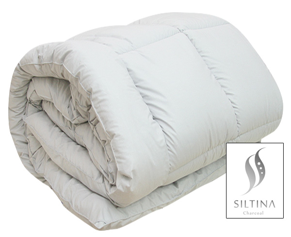 アラエマックス シルティナチャコール 備長炭生地 ウォシュロン中綿使用洗えるオールシーズン掛け布団 シングルサイズ（2枚合わせ）の通販は