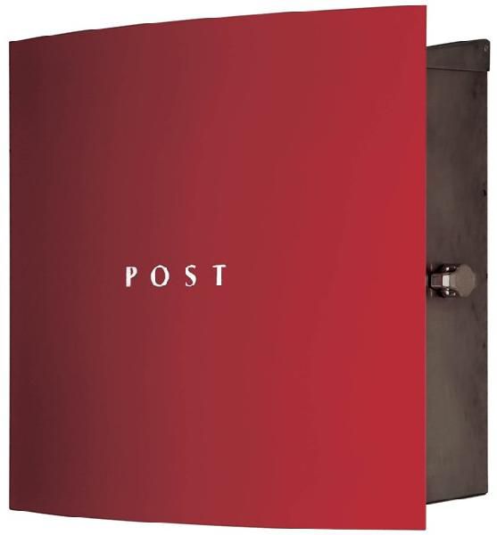 ポスト 郵便受け 壁掛け郵便ポスト ステンレスデザインポスト 鍵付き ボン ステンレス ボルドー 壁掛け式 モダンスタイルの通販は