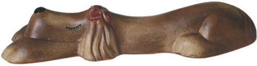 車止め ブロック タイヤ止め 駐車場 アニマル カーストッパー オットドッグ メス 火色 リボン ピンク色 駐車場用品 駐車場車止め おしゃれの通販は