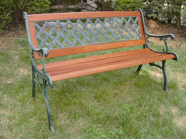 ベンチ ガーデンベンチ 木製 アイアン クロスベンチ 幅1270×高さ810×奥行625 組立式 ガーデン 家具 アーム 肘付 レトロ風 ガーデンファニチャー 二人掛け 庭 ベランダ テラス アウトドア プランター台 おしゃれ 送料無料の通販は