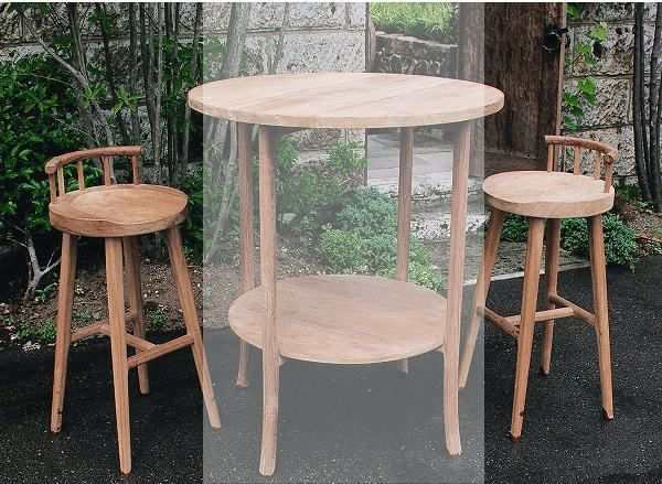 ガーデンチェア カフェ チェア スツール 高級 木製 チーク材 ガーデン カウンター スタンドチェア 直径400×高さ870×座面高730 チーク 椅子 完成品 屋外 ベランダ テラス 庭 ガーデンファニチャー おしゃれ 送料無料 29,530円