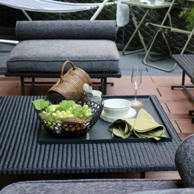 ガーデンテーブル 人工ラタン ラタン 屋外用 テーブル PATIO PETITE