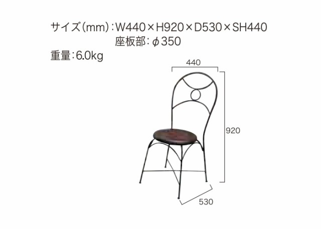 チェア アイアンチークチェア 1脚 完成品 チーク ロートアイアン モダン 椅子 室内向け 家具 インテリア