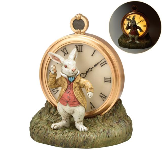 ソーラーライト 屋外 照明 ガーデンライト LED 不思議の国のアリス ソーラーオーナメント ラビットの時計 光センサー付 庭 照明器具 おしゃれの通販は 6,600円