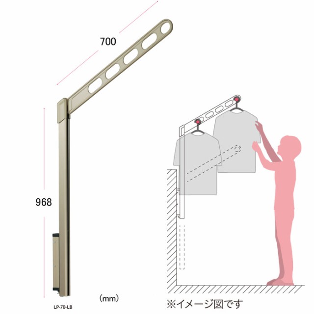 物干し 屋外 ベランダ 壁 壁掛け 川口技研 ホスクリーン 腰壁用 ポール上下 収納型 LP-70 ライトブロンズ /ダークブロンズ/ホワイト 1セの通販はau  PAY マーケット エストアホーム au PAY マーケット－通販サイト