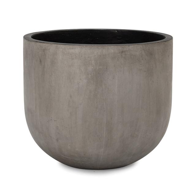 プランター 大型 植木鉢 円形 ファイバー強化セメント 鉢 おしゃれ コンカーラウンド グレー 直径450×高さ380 穴あり ガーデニング 園芸用品 庭 の通販は 17,729円