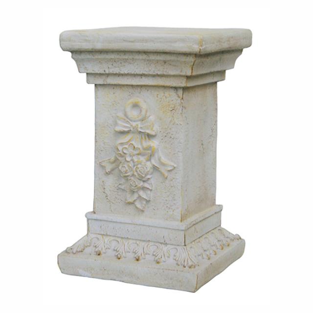 プランタースタンド 北欧 おしゃれ 大型 オーナメント オブジェ マグネシアコラム 花束 幅29×奥行29×高さ47cm 1台単位 ガラスファイバー 石膏 レジン ガーデニング プランター台 鉢置き 園芸用品 庭 オーナメント ガーデン ギフト 贈り物の通販は