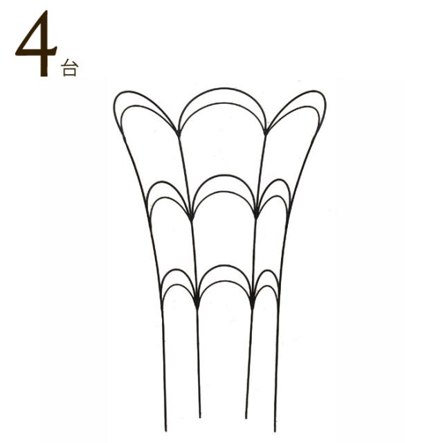 フェンス 屋外 花壇 アイアン トレリス 柵 おしゃれ フラワーガード Mサイズ ブラック 黒 幅38×奥行18×高さ62cm 埋込部20cm 4台1セット単位 ガーデニングフェンス ラティス ガーデニングオブジェ バラ モッコウバラ 園芸フェンス 花壇フェンス 庭造り ガーデニングの通販は 6,890円