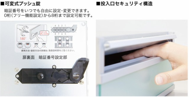 集合ポスト 郵便受け ポスト 横向き 前入後出 屋内仕様 PKS-2812 1戸用