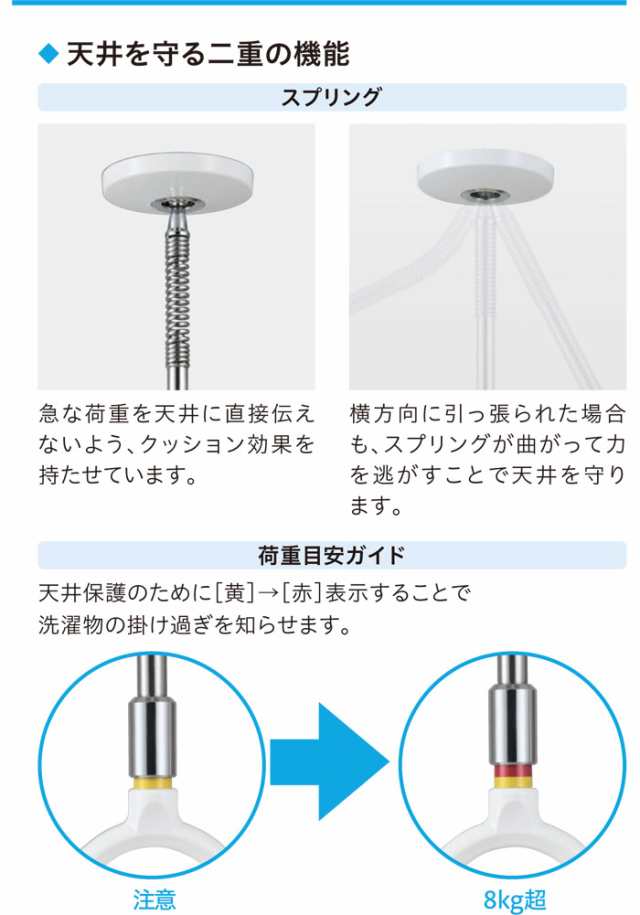 物干し 室内物干し 吊り下げ 物干金物 スカイクリーン CH型 DSW