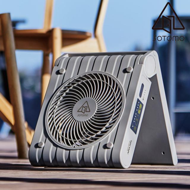 ソーラー 扇風機 屋外 ソーラーパネル 太陽光充電 充電式 防水仕様 ソーラーパワーファン 2 幅270×奥行95×315mm 折りたたみ式 コードレの通販は