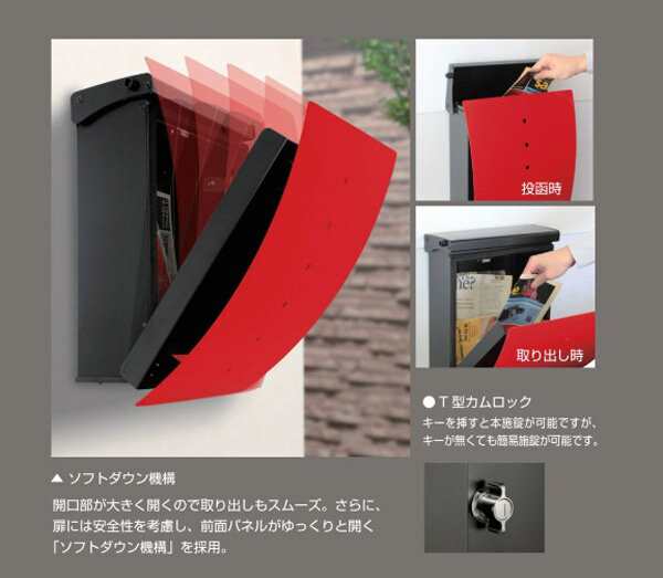 ポスト 郵便受け 壁掛け郵便ポスト デザインポスト 縦型ポスト ファン ...