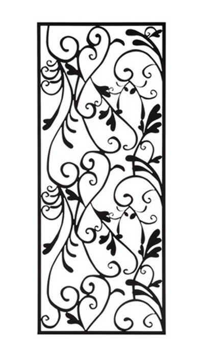 アイアン 壁飾り 外壁 ウォールアクセサリー アールパネルW450×H1100 防錆処理  取付棒付属 装飾 製作品 diyの通販は