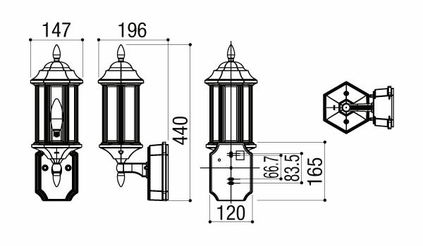 玄関照明 照明 玄関 屋外 LED クラッシック LPK-27型 オフブラック E17 レトロ アンティーク風 ブラケット 照明器具 おしゃれ