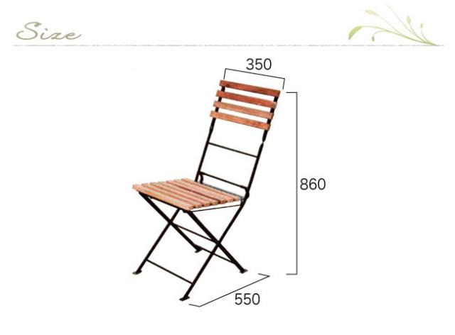 ガーデンチェア 折りたたみ 椅子 木製 ガーデン チェア 折り畳み アイアン チーク チェアー 2脚入 ベランダ 完成品の通販は