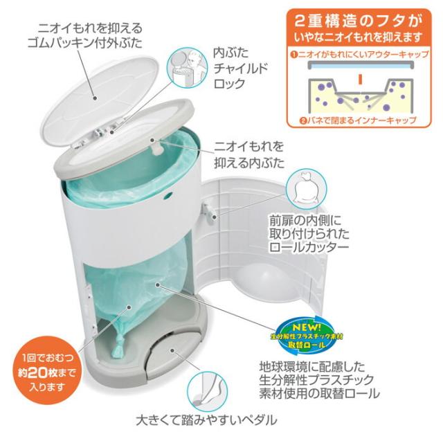 Color Korbell おむつポット ブルー アクションジャパン ゴミ箱 消臭 おむつ ベビー 高齢者 便利 コンパクト プレゼント 贈り物の通販はau Pay マーケット エストアガーデン