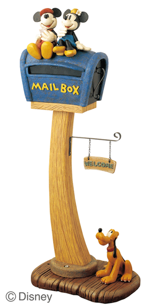 郵便ポスト スタンドタイプ 置き型 鍵付き 郵便受け ポスト スタンド ディズニー ミッキーとミニーとプルート Disney レジン 組立式 工の通販はau Wowma エストアガーデン