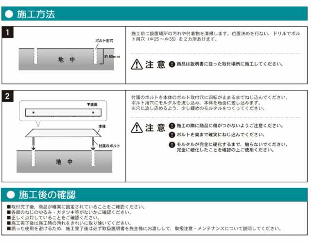 車止め ブロック タイヤ止め ステンレス製 ルナーノ ノーマル 1個 幅70cm カーストッパー 駐車場