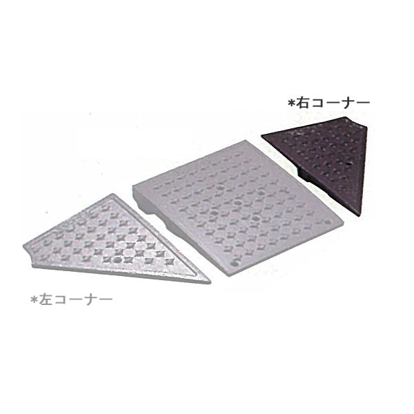 段差解消スロープ 屋外用 キャスコーナーm級 50mm段差用右コーナー 8t車まで 鋳鉄製 メタリックグレー 大型車 段差プレート 段差スロープの通販はau Pay マーケット エストアガーデン