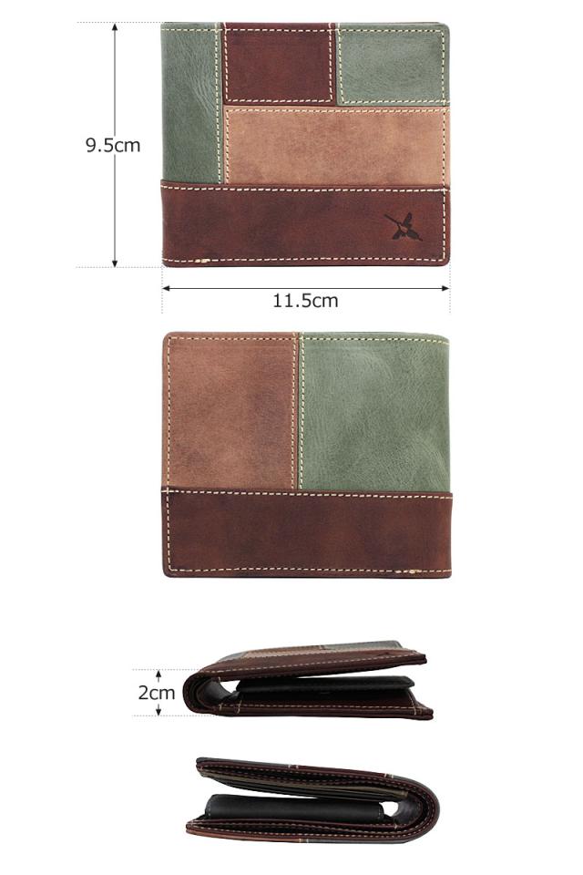 Ain Soph 二つ折り財布 ブラウン系 牛革