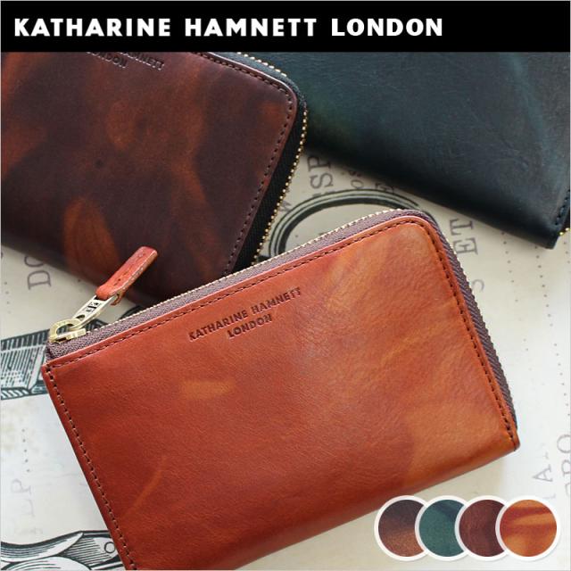 キャサリンハムネット KATHARINE HAMNETT LONDON L字ファスナー二つ折り財布 財布 FLUID フルード 490-59202(北海道沖縄/離島別途送料) 正規取扱店