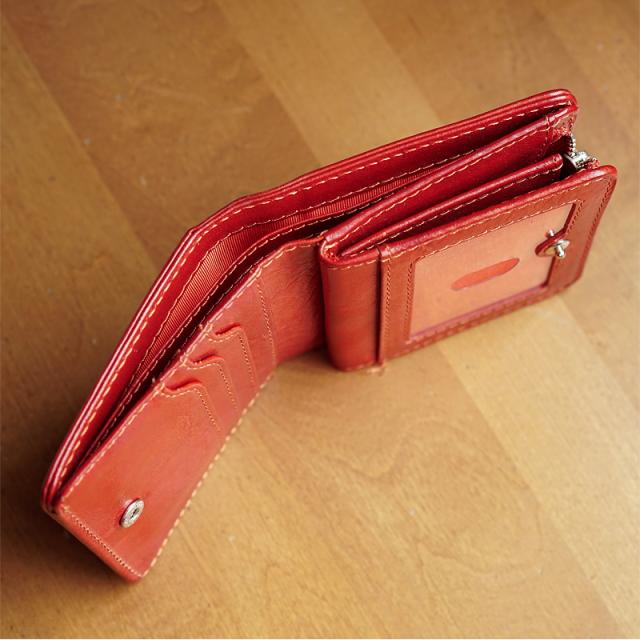 ゾナール ZONALe イタリアンレザー ラウンドファスナー二つ折り財布