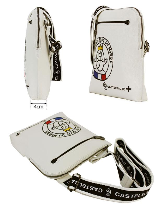 カステルバジャック CASTELBAJAC 縦型 薄マチ ショルダーバッグ リンク