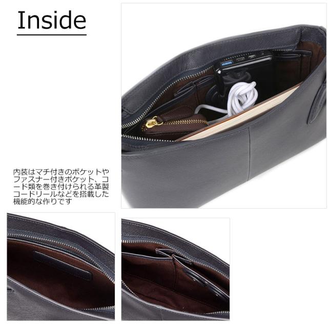 PID ピーアイディー クラッチ セカンドバッグ ポーチ 牛革 レザー