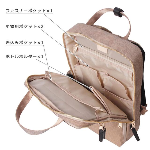 PID LADIES ピーアイディースクエア ビジネスリュック レディース tono