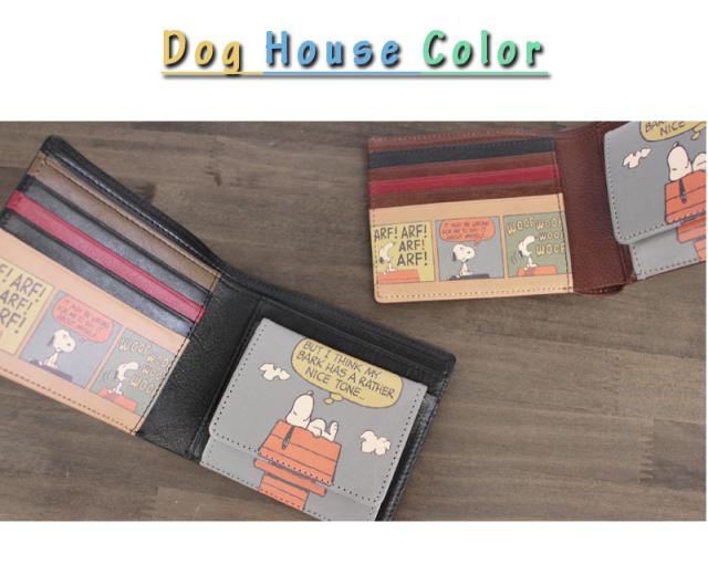 ピーナッツ PEANUTS スヌーピー SNOOPY 2つ折り財布 DogHouseColor