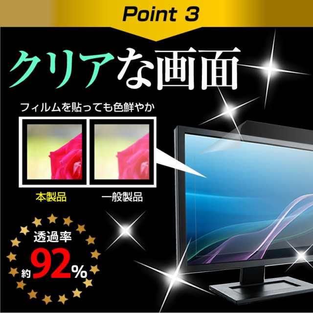 Dell W1900 [19インチ] 機種で使える 強化ガラス同等 高硬度9H ブルーライトカット クリア光沢 液晶保護フィルム メール便送料無料の通販は