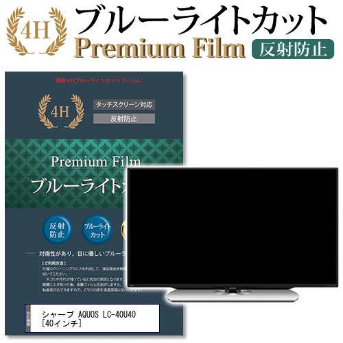 シャープ AQUOS LC-40U40 40インチ 機種で使える ブルーライトカット 反射防止 液晶TV 保護フィルム メール便送料無料