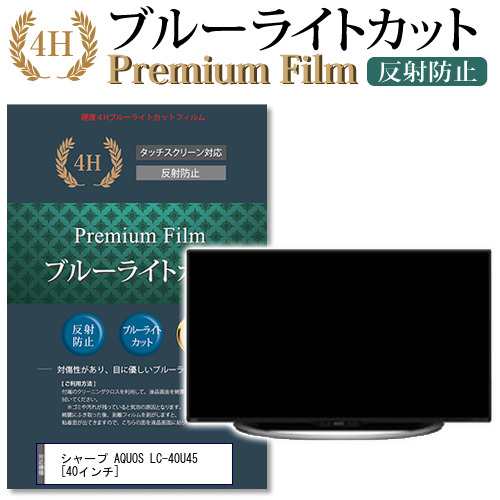 シャープ AQUOS LC-40U45 40インチ 機種で使える ブルーライトカット 反射防止 液晶TV 保護フィルム メール便送料無料