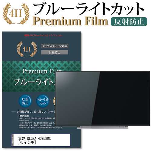 東芝 REGZA 43M520X 43インチ 機種で使える ブルーライトカット 反射防止 液晶TV 保護フィルム メール便送料無料