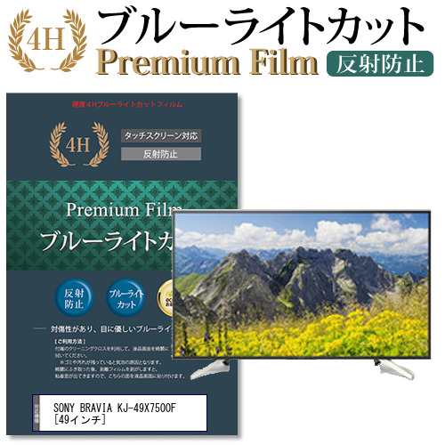 SONY BRAVIA KJ-49X7500F 49インチ 機種で使える ブルーライトカット 反射防止 液晶TV 保護フィルム メール便送料無料