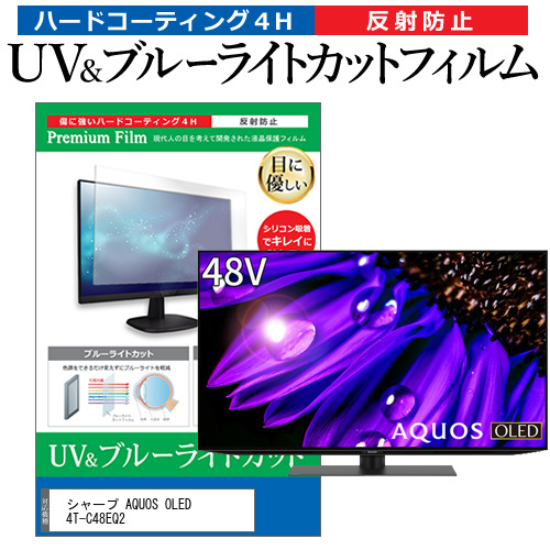 シャープ AQUOS OLED 4T-C48EQ2 [48インチ] ブルーライトカット 反射防止 液晶TV 保護フィルム 指紋防止 メール便送料無料